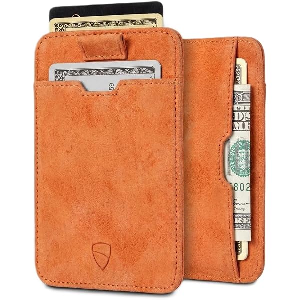 Genuine Leather Money Clip Wallets for Men, RFID Protected Clipper